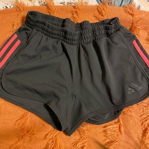 grey adidas shorts